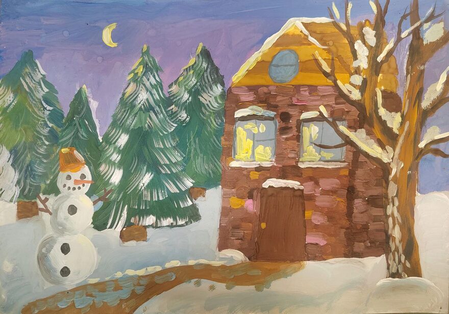 Всероссийский творческий конкурс «Зимушка-зима»  - детский рисунок, поделка, творческая работа, категория школьники, 4 класс, дистанционный конкурс, школьный конкурс