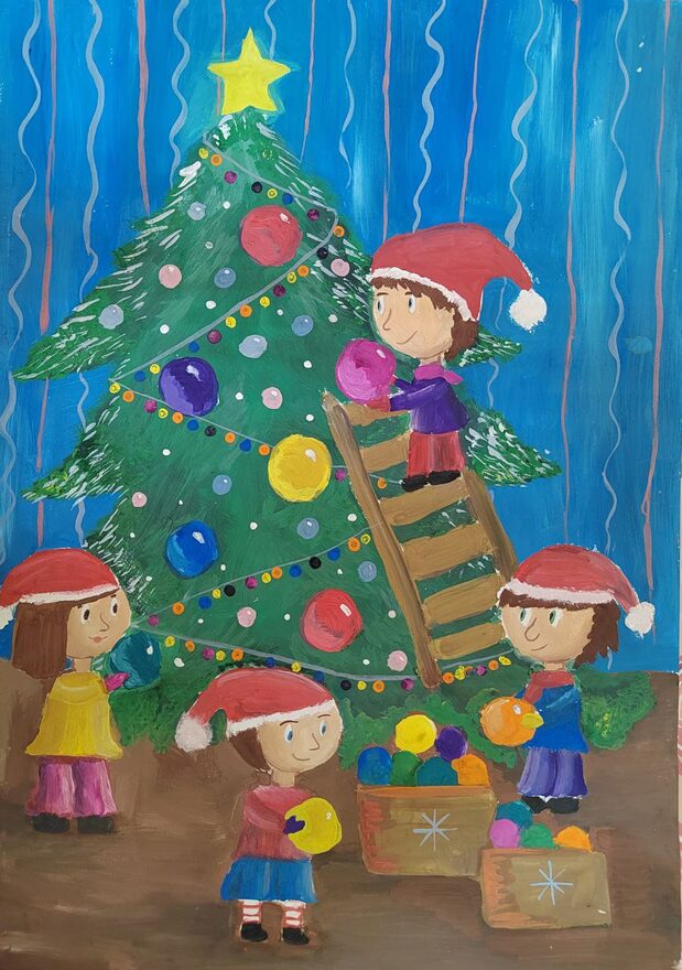 Всероссийский творческий конкурс «Зимушка-зима»  - детский рисунок, поделка, творческая работа, категория школьники, 6 класс, дистанционный конкурс, школьный конкурс