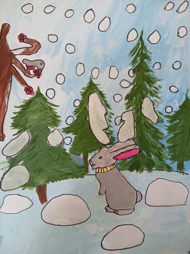 Всероссийский творческий конкурс «Зимушка-зима»  - детский рисунок, поделка, творческая работа, категория школьники, 2 класс, дистанционный конкурс, школьный конкурс