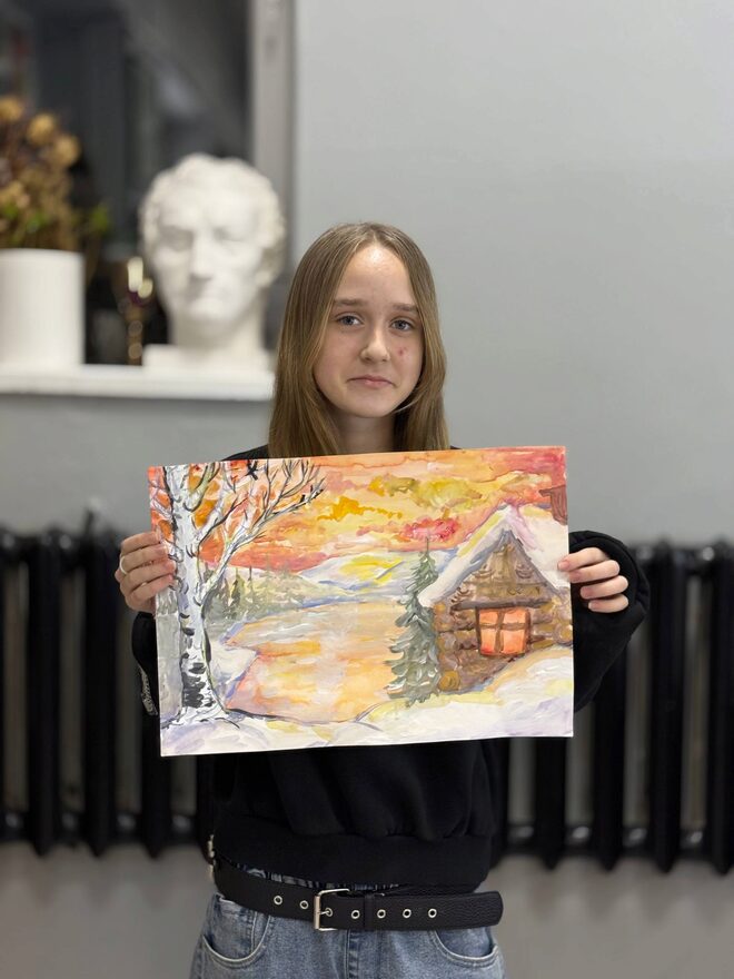 Всероссийский творческий конкурс «Зимушка-зима»  - детский рисунок, поделка, творческая работа, категория школьники, 5 класс, дистанционный конкурс, школьный конкурс