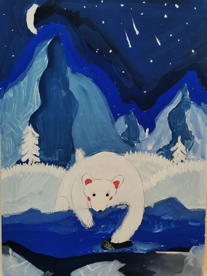 Всероссийский творческий конкурс «Зимушка-зима»  - детский рисунок, поделка, творческая работа, категория школьники, 3 класс, дистанционный конкурс, школьный конкурс