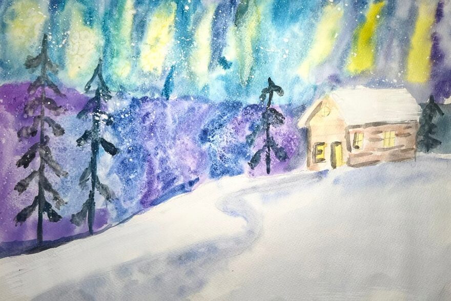 Всероссийский творческий конкурс «Зимушка-зима»  - детский рисунок, поделка, творческая работа, категория школьники, 4 класс, дистанционный конкурс, школьный конкурс