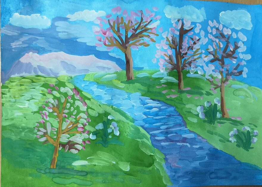 Всероссийский творческий конкурс «Первая песенка весны»  - детский рисунок, поделка, творческая работа, категория школьники, 2 класс, дистанционный конкурс, школьный конкурс