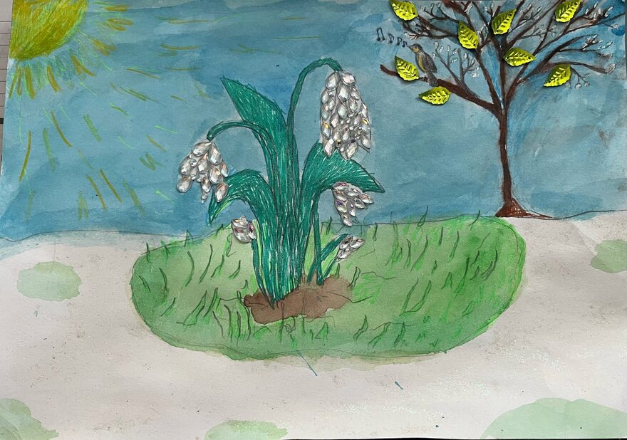 Всероссийский творческий конкурс «Первая песенка весны»  - детский рисунок, поделка, творческая работа, категория школьники, 1 класс, дистанционный конкурс, школьный конкурс