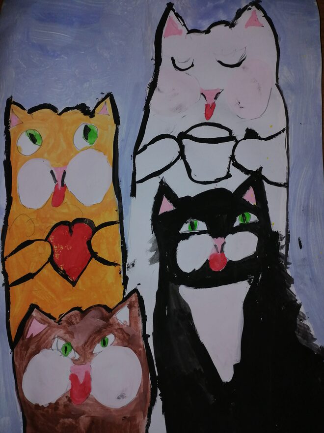 Всероссийский творческий конкурс «Первая песенка весны»  - детский рисунок, поделка, творческая работа, категория школьники, 5 класс, дистанционный конкурс, школьный конкурс