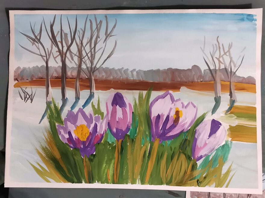 Всероссийский творческий конкурс «Первая песенка весны»  - детский рисунок, поделка, творческая работа, категория школьники, 2 класс, дистанционный конкурс, школьный конкурс