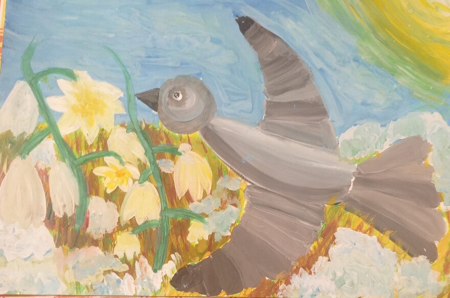 Всероссийский творческий конкурс «Первая песенка весны»  - детский рисунок, поделка, творческая работа, категория школьники, 3 класс, дистанционный конкурс, школьный конкурс