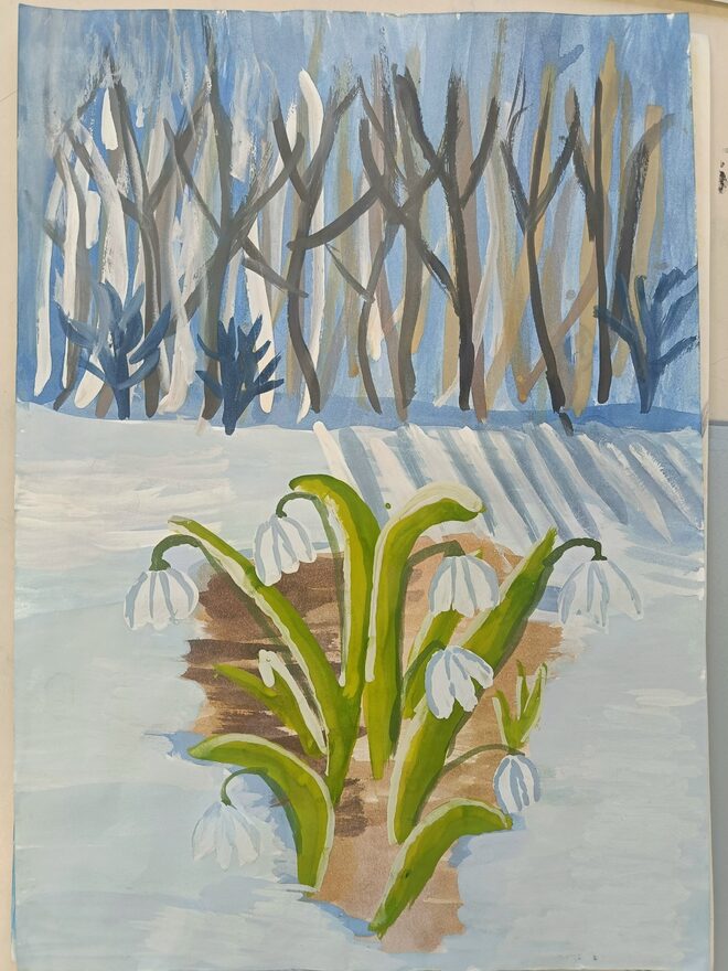 Всероссийский творческий конкурс «Первая песенка весны»  - детский рисунок, поделка, творческая работа, категория школьники, 1 класс, дистанционный конкурс, школьный конкурс