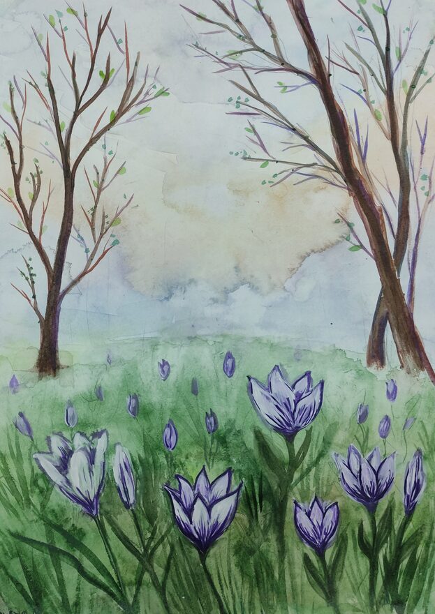 Всероссийский творческий конкурс «Первая песенка весны»  - детский рисунок, поделка, творческая работа, категория школьники, 7 класс, дистанционный конкурс, школьный конкурс