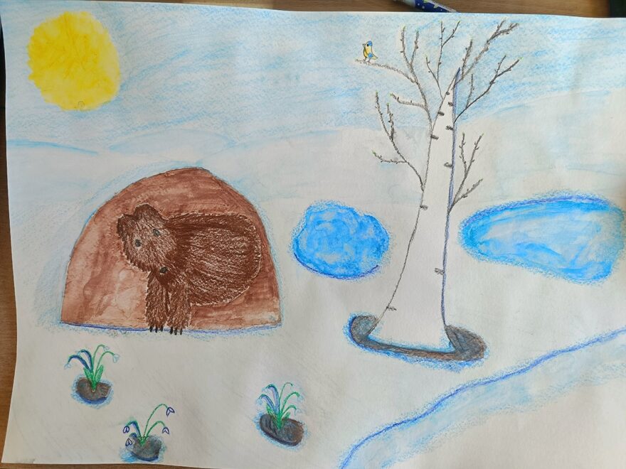 Всероссийский творческий конкурс «Первая песенка весны»  - детский рисунок, поделка, творческая работа, категория школьники, 1 класс, дистанционный конкурс, школьный конкурс