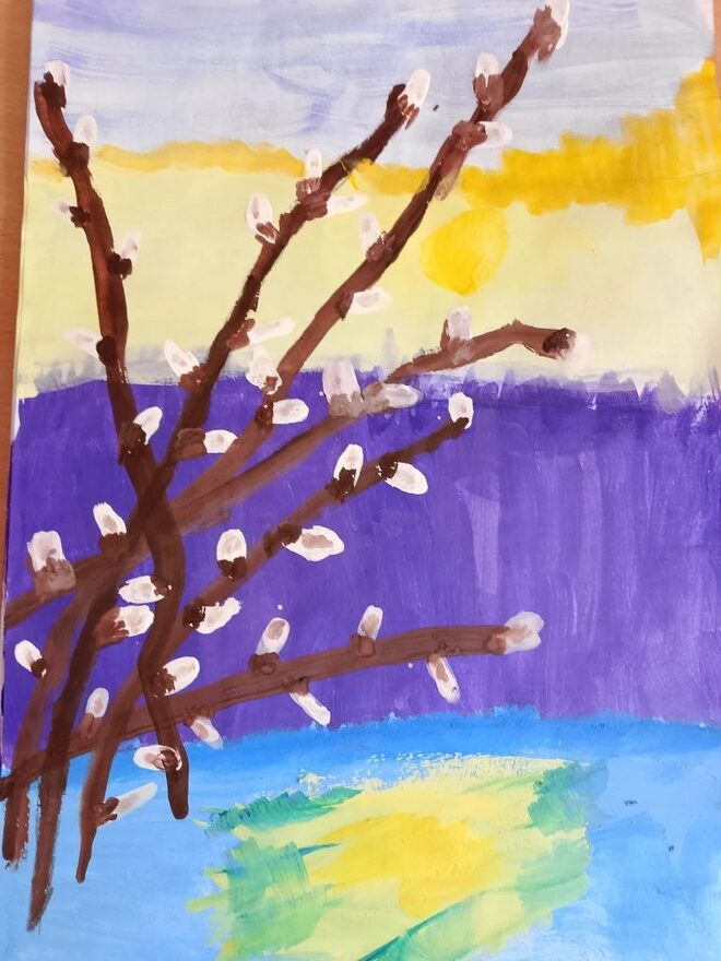 Всероссийский творческий конкурс «Первая песенка весны»  - детский рисунок, поделка, творческая работа, категория школьники, 2 класс, дистанционный конкурс, школьный конкурс