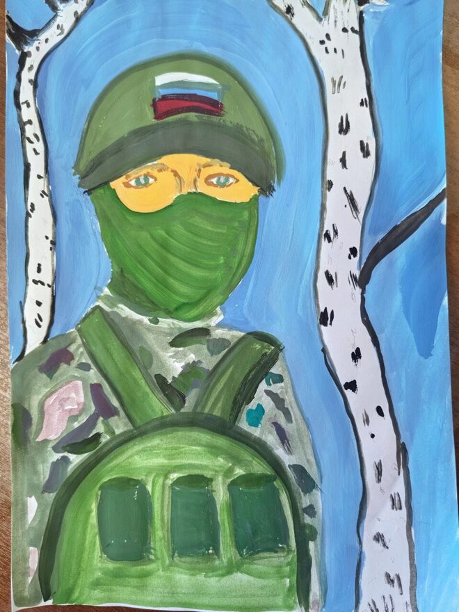 Всероссийский творческий конкурс «Защитникам Отечества посвящается...»  - детский рисунок, поделка, творческая работа, категория школьники, 5 класс, дистанционный конкурс, школьный конкурс