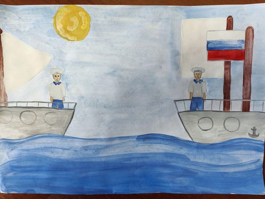 Всероссийский творческий конкурс «Защитникам Отечества посвящается...»  - детский рисунок, поделка, творческая работа, категория школьники, 5 класс, дистанционный конкурс, школьный конкурс