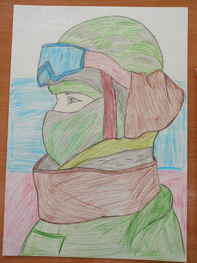 Всероссийский творческий конкурс «Защитникам Отечества посвящается...»  - детский рисунок, поделка, творческая работа, категория школьники, 8 класс, дистанционный конкурс, школьный конкурс