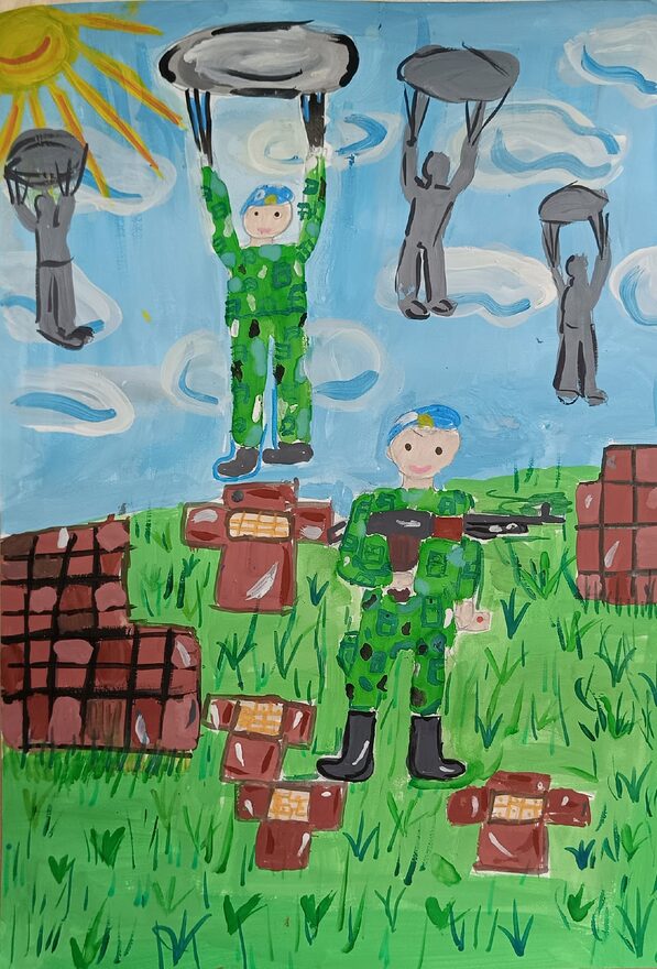 Всероссийский творческий конкурс «Защитникам Отечества посвящается...»  - детский рисунок, поделка, творческая работа, категория школьники, 3 класс, дистанционный конкурс, школьный конкурс