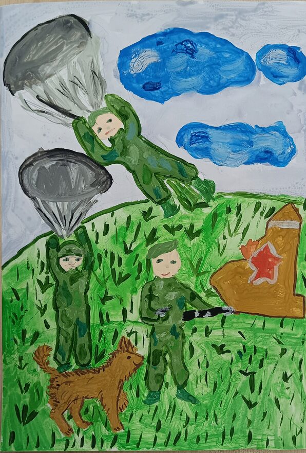 Всероссийский творческий конкурс «Защитникам Отечества посвящается...»  - детский рисунок, поделка, творческая работа, категория школьники, 3 класс, дистанционный конкурс, школьный конкурс