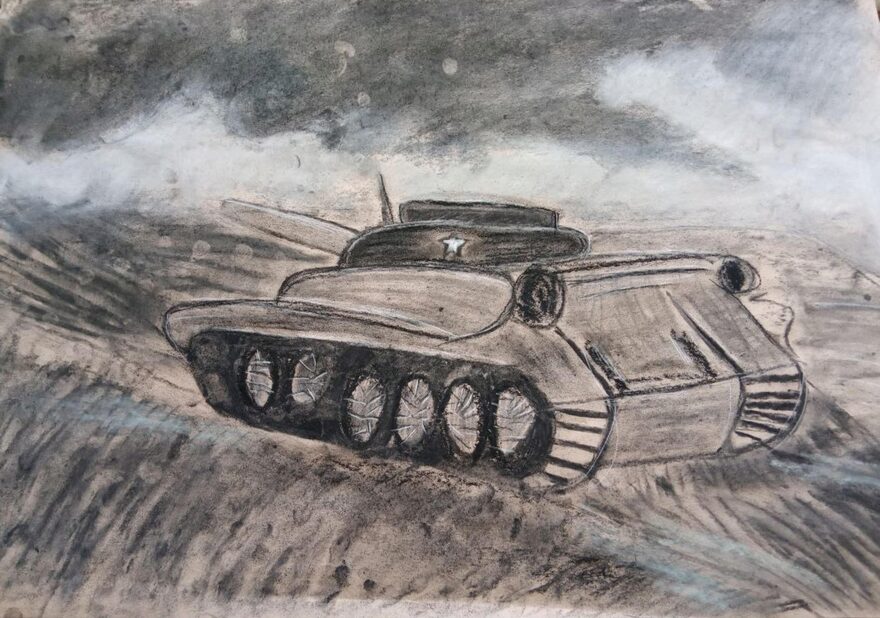 Всероссийский творческий конкурс «Защитникам Отечества посвящается...»  - детский рисунок, поделка, творческая работа, категория школьники, 7 класс, дистанционный конкурс, школьный конкурс