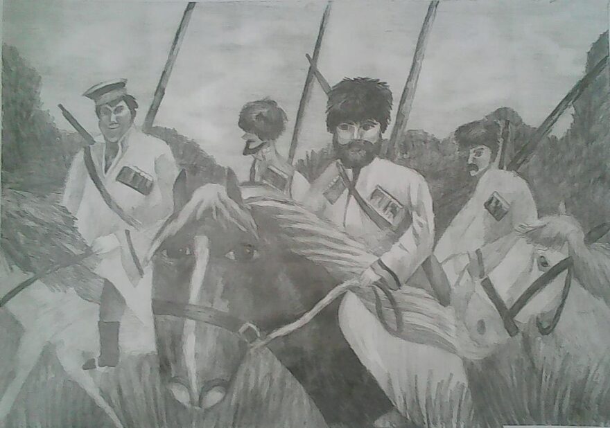 Всероссийский творческий конкурс «Защитникам Отечества посвящается...»  - детский рисунок, поделка, творческая работа, категория школьники, 5 класс, дистанционный конкурс, школьный конкурс