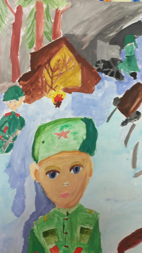 Всероссийский творческий конкурс «Защитникам Отечества посвящается...»  - детский рисунок, поделка, творческая работа, категория школьники, 4 класс, дистанционный конкурс, школьный конкурс