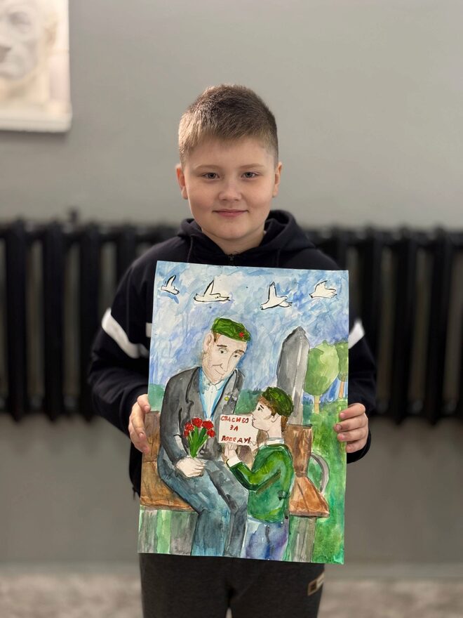 Всероссийский творческий конкурс «Защитникам Отечества посвящается...»  - детский рисунок, поделка, творческая работа, категория школьники, 4 класс, дистанционный конкурс, школьный конкурс