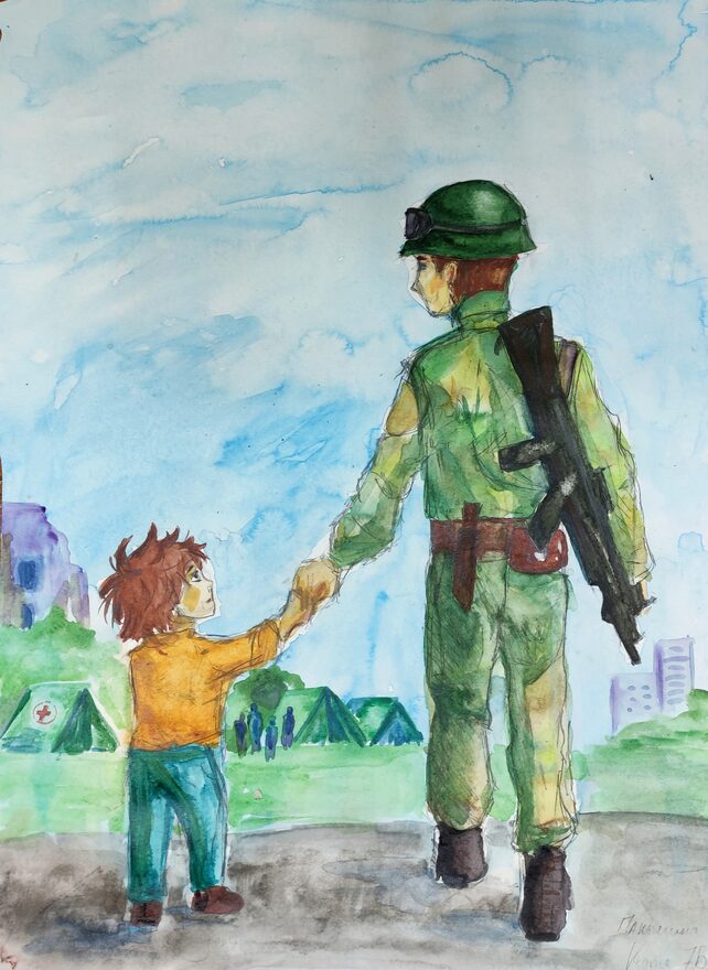 Всероссийский творческий конкурс «Защитникам Отечества посвящается...»  - детский рисунок, поделка, творческая работа, категория школьники, 7 класс, дистанционный конкурс, школьный конкурс