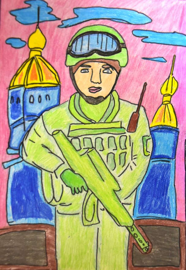 Всероссийский творческий конкурс «Защитникам Отечества посвящается...»  - детский рисунок, поделка, творческая работа, категория школьники, 6 класс, дистанционный конкурс, школьный конкурс