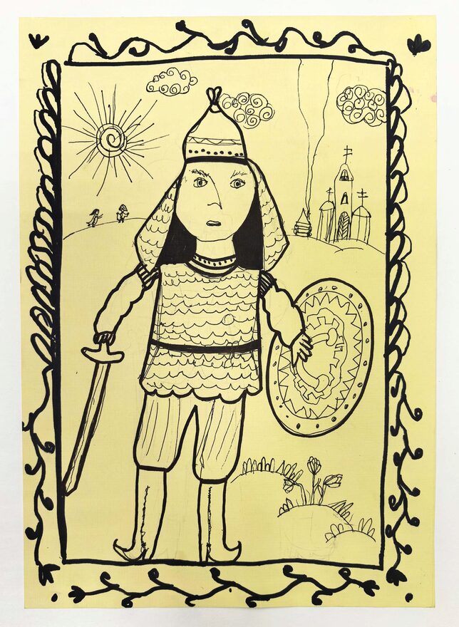 Всероссийский творческий конкурс «Защитникам Отечества посвящается...»  - детский рисунок, поделка, творческая работа, категория школьники, 1 класс, дистанционный конкурс, школьный конкурс