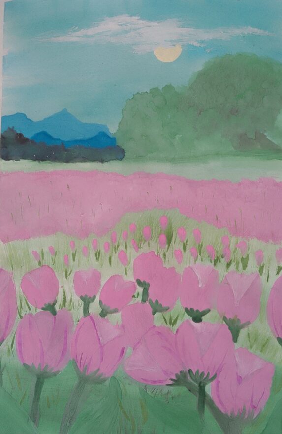 Всероссийский творческий конкурс «8 Марта - праздник весны, цветов и любви»  - детский рисунок, поделка, творческая работа, категория школьники, 5 класс, дистанционный конкурс, школьный конкурс