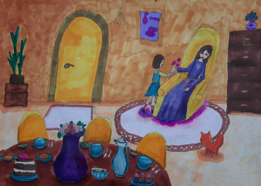 Всероссийский творческий конкурс «8 Марта - праздник весны, цветов и любви»  - детский рисунок, поделка, творческая работа, категория школьники, 1 класс, дистанционный конкурс, школьный конкурс