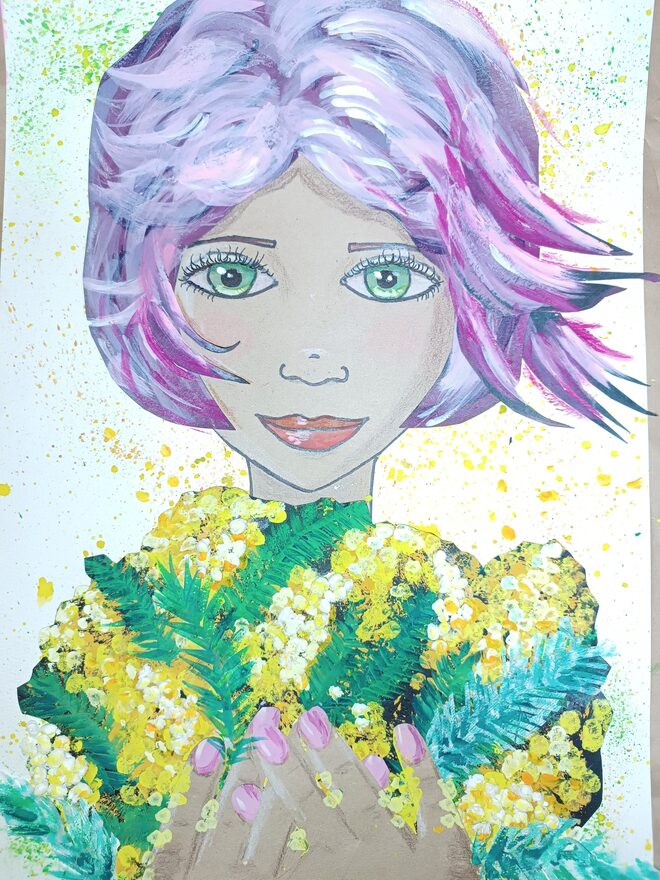 Всероссийский творческий конкурс «8 Марта - праздник весны, цветов и любви»  - детский рисунок, поделка, творческая работа, категория школьники, 2 класс, дистанционный конкурс, школьный конкурс