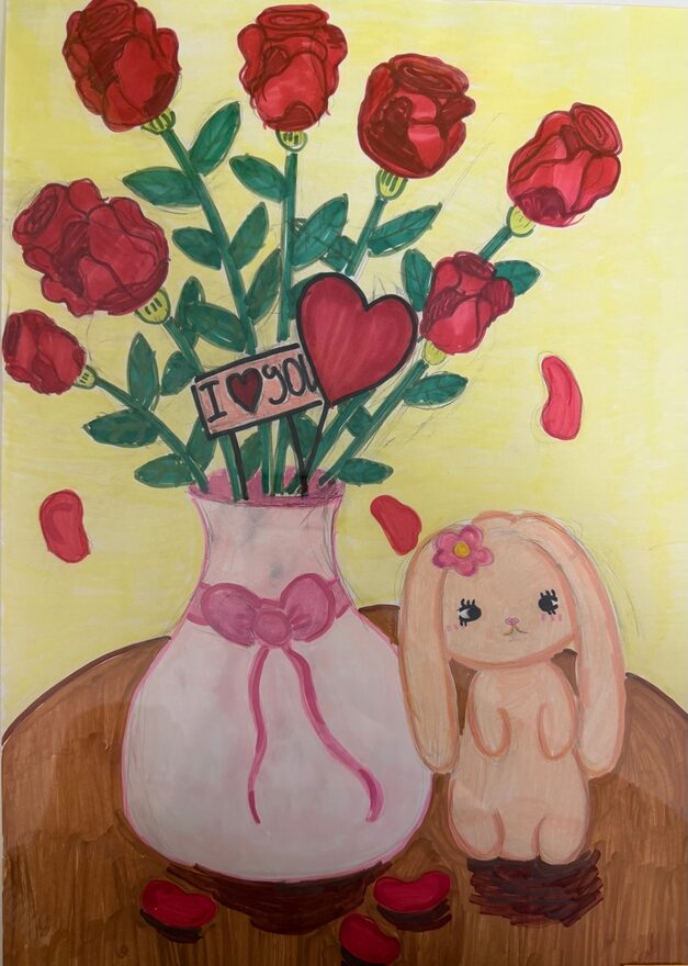 Всероссийский творческий конкурс «8 Марта - праздник весны, цветов и любви»  - детский рисунок, поделка, творческая работа, категория школьники, 4 класс, дистанционный конкурс, школьный конкурс