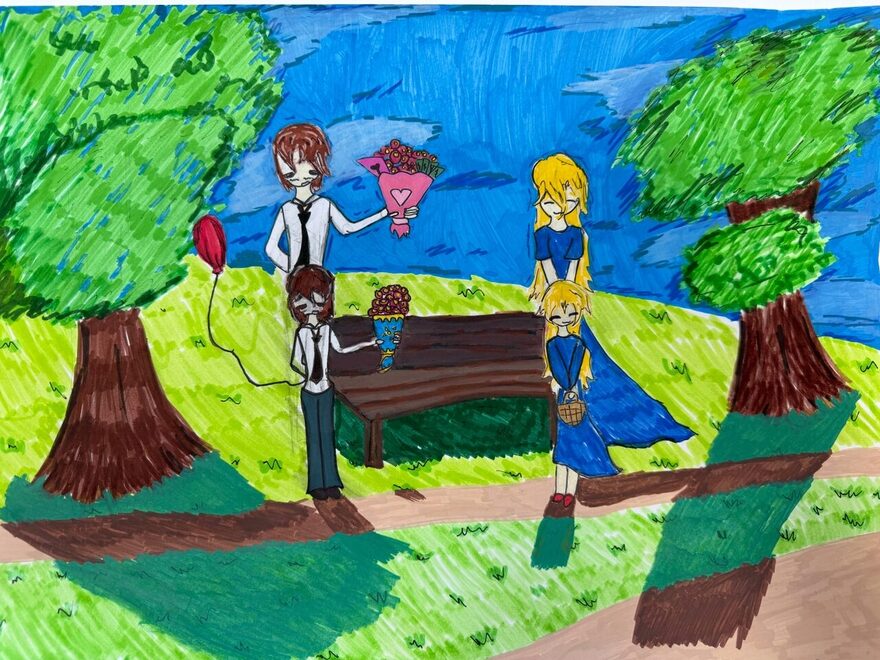 Всероссийский творческий конкурс «8 Марта - праздник весны, цветов и любви»  - детский рисунок, поделка, творческая работа, категория школьники, 4 класс, дистанционный конкурс, школьный конкурс