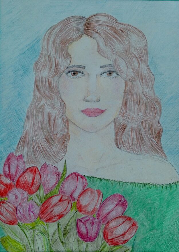 Всероссийский творческий конкурс «8 Марта - праздник весны, цветов и любви»  - детский рисунок, поделка, творческая работа, категория школьники, 8 класс, дистанционный конкурс, школьный конкурс