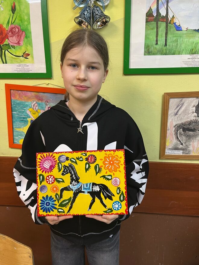 Всероссийский творческий конкурс «8 Марта - праздник весны, цветов и любви»  - детский рисунок, поделка, творческая работа, категория школьники, 5 класс, дистанционный конкурс, школьный конкурс