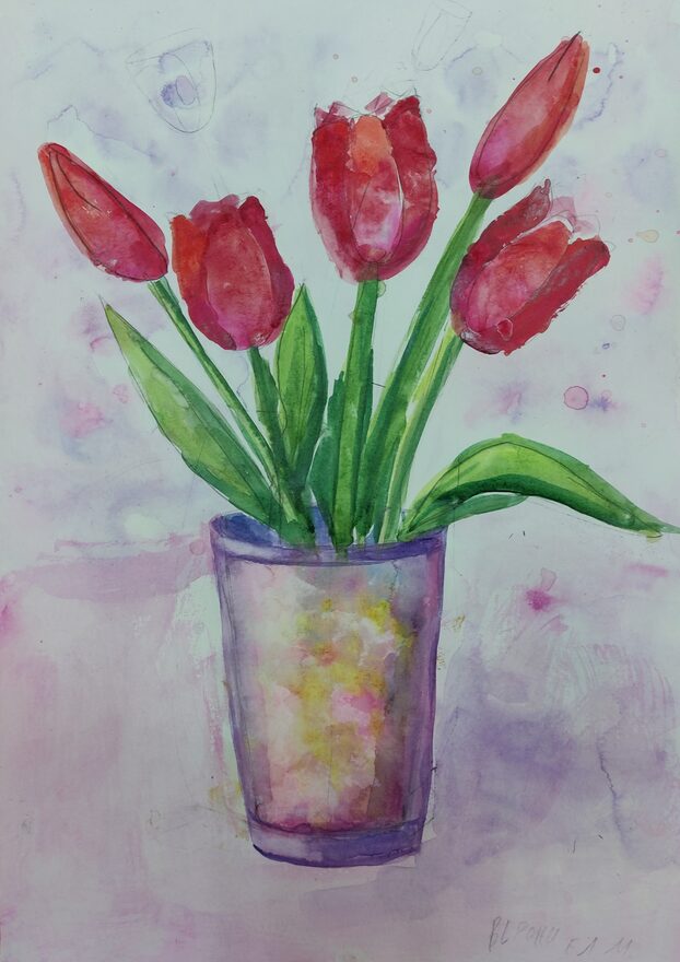 Всероссийский творческий конкурс «8 Марта - праздник весны, цветов и любви»  - детский рисунок, поделка, творческая работа, категория школьники, 3 класс, дистанционный конкурс, школьный конкурс