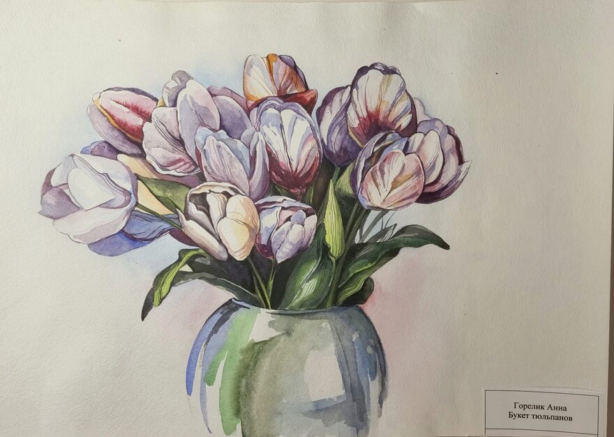 Всероссийский творческий конкурс «8 Марта - праздник весны, цветов и любви»  - детский рисунок, поделка, творческая работа, категория школьники, 9 класс, дистанционный конкурс, школьный конкурс