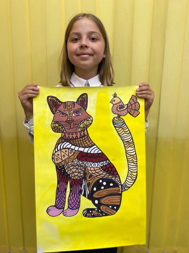 Всероссийский творческий конкурс «В мире животных»  - детский рисунок, поделка, творческая работа, категория школьники, 2 класс, дистанционный конкурс, школьный конкурс