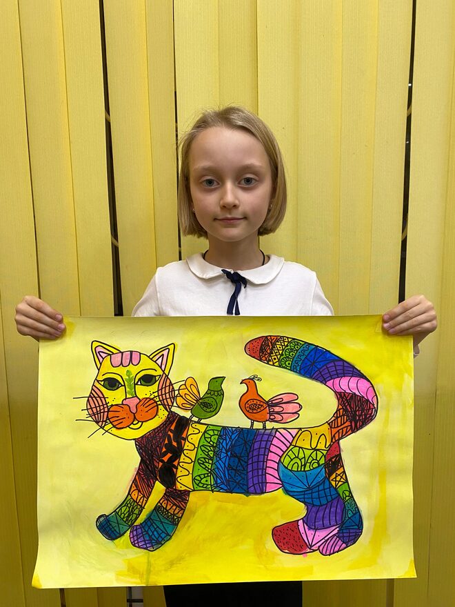 Всероссийский творческий конкурс «В мире животных»  - детский рисунок, поделка, творческая работа, категория школьники, 2 класс, дистанционный конкурс, школьный конкурс