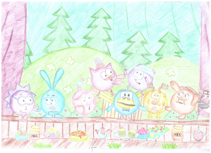 Всероссийский творческий конкурс «Любимые сказки и мультфильмы»  - детский рисунок, поделка, творческая работа, категория школьники, 5 класс, дистанционный конкурс, школьный конкурс