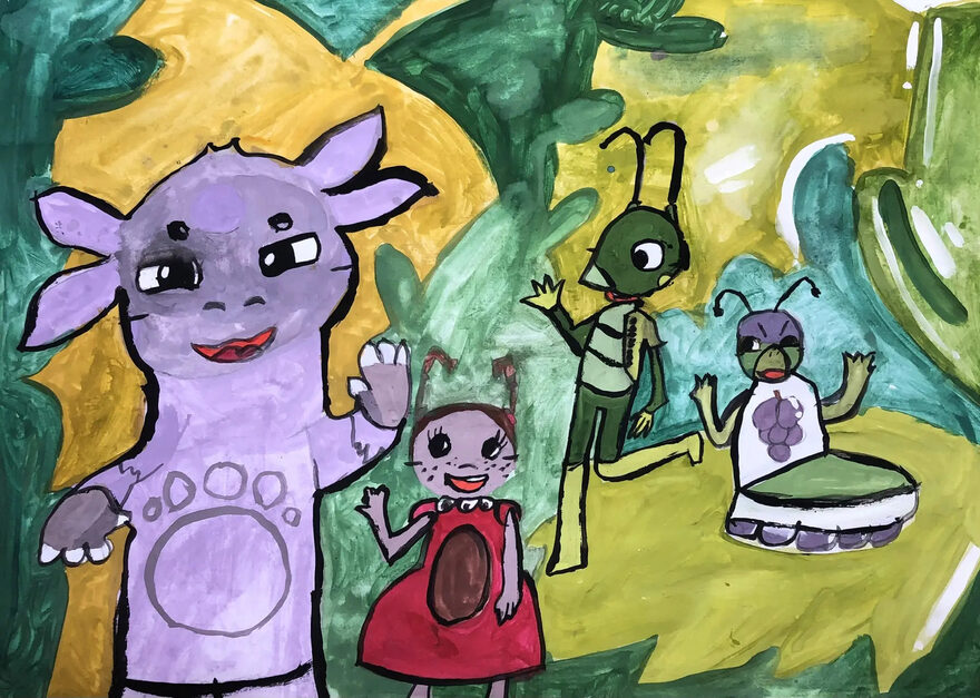 Всероссийский творческий конкурс «Любимые сказки и мультфильмы»  - детский рисунок, поделка, творческая работа, категория школьники, 2 класс, дистанционный конкурс, школьный конкурс