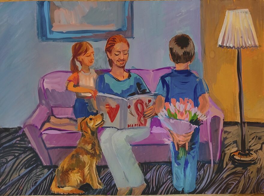 Всероссийский творческий конкурс «Красавица весна»  - детский рисунок, поделка, творческая работа, категория школьники, 7 класс, дистанционный конкурс, школьный конкурс