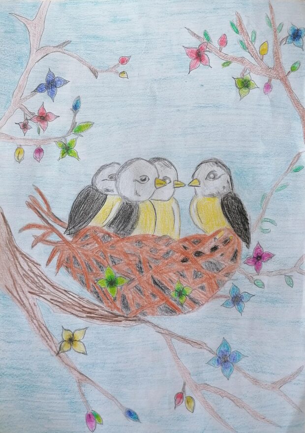 Всероссийский творческий конкурс «Красавица весна»  - детский рисунок, поделка, творческая работа, категория школьники, 6 класс, дистанционный конкурс, школьный конкурс