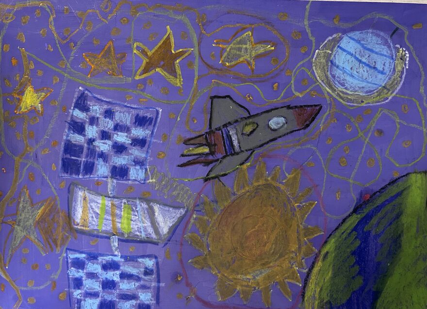 Всероссийский творческий конкурс «Тайны далёких планет»  - детский рисунок, поделка, творческая работа, категория школьники, 1 класс, дистанционный конкурс, школьный конкурс