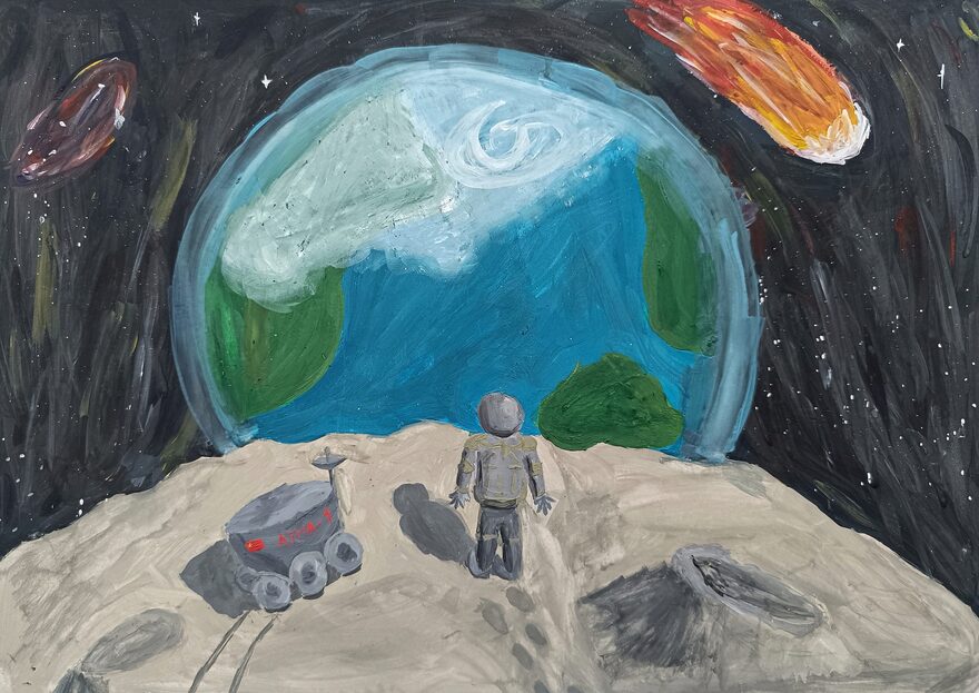 Всероссийский творческий конкурс «Тайны далёких планет»  - детский рисунок, поделка, творческая работа, категория школьники, 2 класс, дистанционный конкурс, школьный конкурс