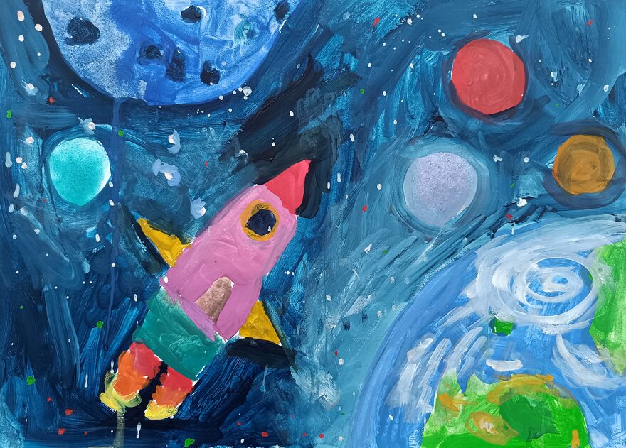 Всероссийский творческий конкурс «Тайны далёких планет»  - детский рисунок, поделка, творческая работа, категория школьники, 2 класс, дистанционный конкурс, школьный конкурс