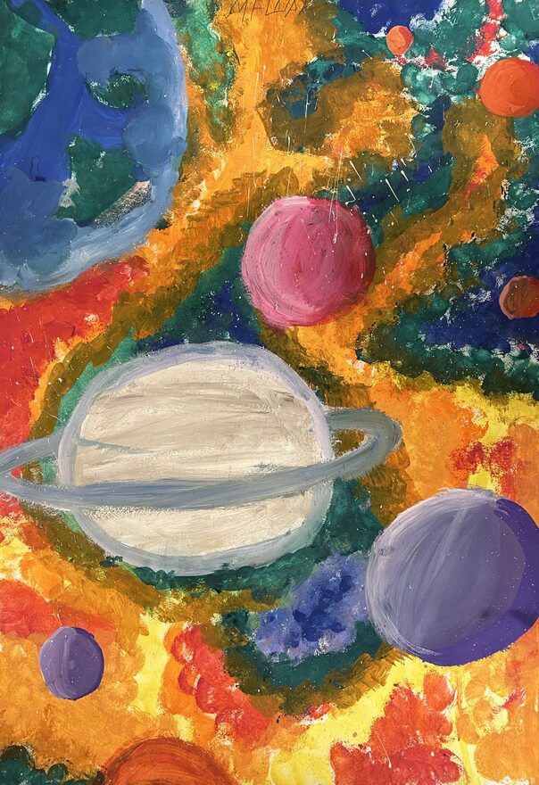 Всероссийский творческий конкурс «Тайны далёких планет»  - детский рисунок, поделка, творческая работа, категория школьники, 3 класс, дистанционный конкурс, школьный конкурс