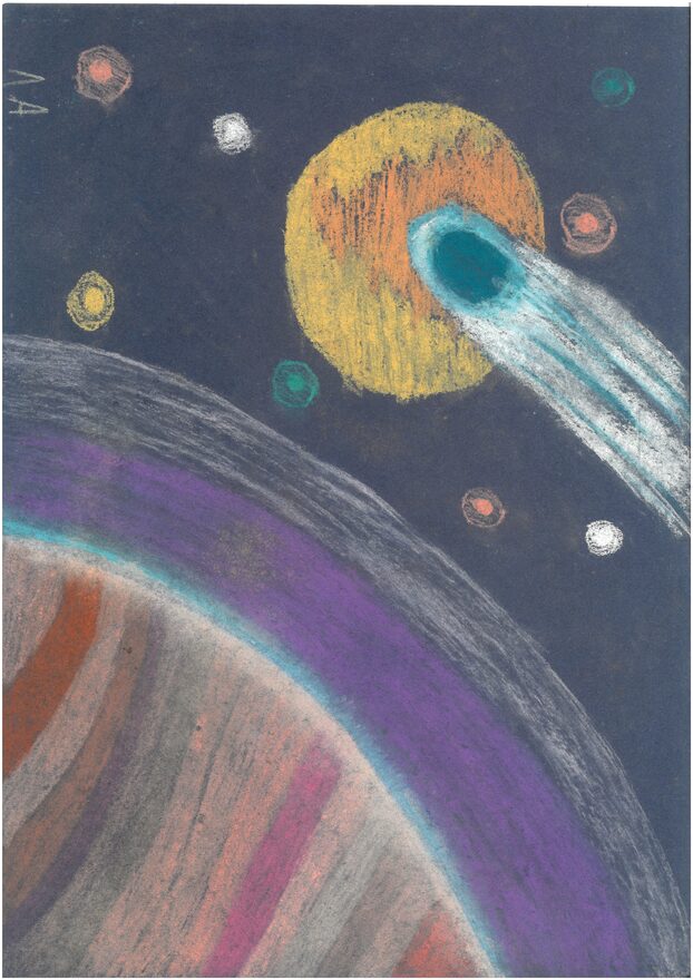 Всероссийский творческий конкурс «Тайны далёких планет»  - детский рисунок, поделка, творческая работа, категория школьники, 3 класс, дистанционный конкурс, школьный конкурс