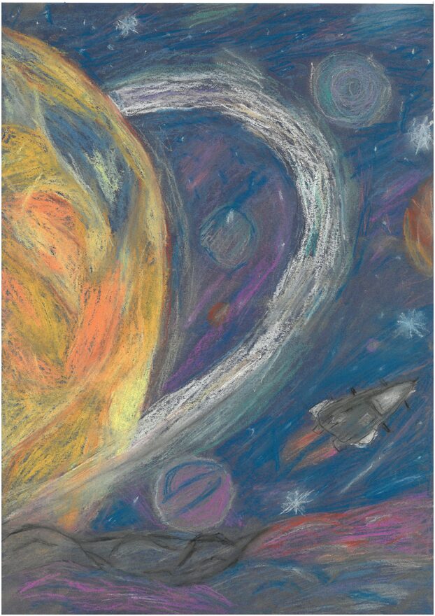 Всероссийский творческий конкурс «Тайны далёких планет»  - детский рисунок, поделка, творческая работа, категория школьники, 7 класс, дистанционный конкурс, школьный конкурс