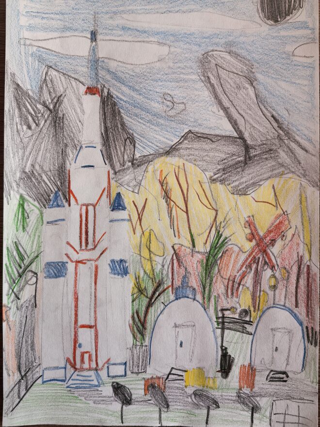 Всероссийский творческий конкурс «Тайны далёких планет»  - детский рисунок, поделка, творческая работа, категория школьники, 5 класс, дистанционный конкурс, школьный конкурс