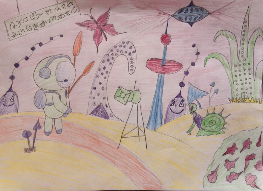 Всероссийский творческий конкурс «Тайны далёких планет»  - детский рисунок, поделка, творческая работа, категория школьники, 6 класс, дистанционный конкурс, школьный конкурс